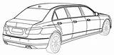 Limousine Colouring sketch template