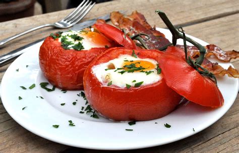 baked tomato egg breakfast recipe advocare recipes eat breakfast