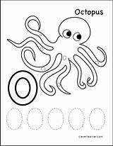 Letter Alphabet Coloring Preschool Sheets Writing Worksheets Worksheet Tracing Octopus Sheet Activity Color Activities Crafts Pages Toddler Preschoolers Letters Printable sketch template