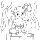 Demons Devils sketch template