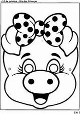 Porco Porquinho Mascaras Porquinha Antifaz Porquinhos Animais Máscara Pintar Masks Pigs Carnaval Blocks Quilt Fazenda Dedoche Caretas Ovelha Sponsored sketch template