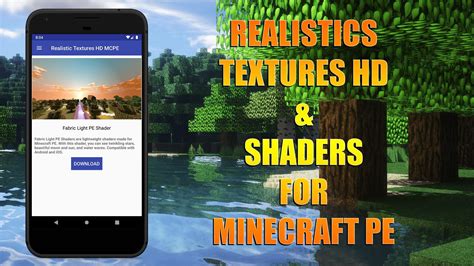 realistic texture pack hd  minecraft pe apk  android