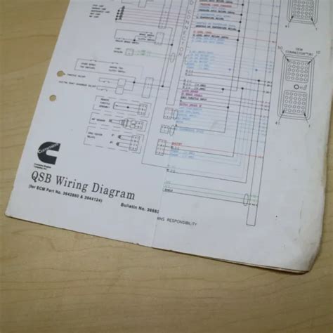 cummins qsb engine electrical wiring schematic diagram shop service manual book  picclick uk