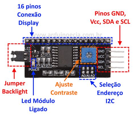 como utilizar  modulo ic  display lcd arduino  cia