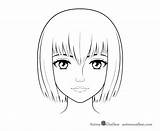 Anime Face Realistic Step Drawing Draw Animeoutline Eyes Small Details Semi sketch template