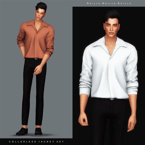 loose shirts sims  men clothing sims  male clothes sims  clothing