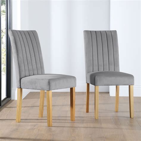salisbury grey velvet dining chair oak leg furniture choice