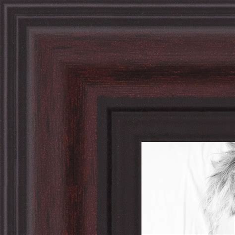 arttoframes   traditional cherry  steps picture frame  red mdf poster frame