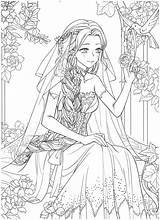 Coloring Chinese Wedding Pages Cute Book Manga sketch template
