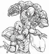 Coloring Venom Spiderman Vs Print sketch template