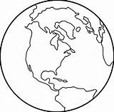 Coloring Wecoloringpage Earth Globe sketch template