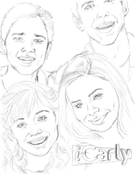 icarly coloring pages coloring pages  print