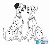 Disney Pongo Perdita Dogs Dalmatians Perdie Disneys Cruella Vil sketch template