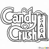 Crush Candy Logo Draw Para Colorear Drawdoo Drawing Coloring Saga Pages Candycrush Dibujo Colouring March sketch template