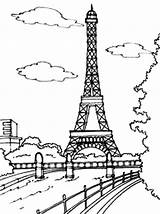 Eiffel Tower Coloring Pages Printable Paris Drawing France French Simple Outline Kids Print Color Sheets Eifel Getdrawings Beautiful Drawings Getcolorings sketch template