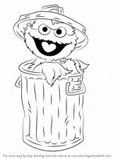 Oscar Grouch Sesame Elephant Drawingtutorials101 Muppets Sesamstraße Monster sketch template