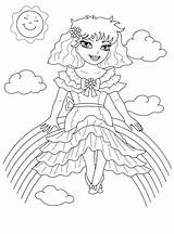 Ciel Arcobaleno Assise Regenbogen Stampare Arco Fata Principesse Hada Colorkid Piccole Violetta Princesas Malvorlagen Prinzessinnen sketch template