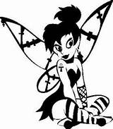 Tinkerbell Punk Pages Coloring Goth Disney Tinker Gothic Colouring Choose Board Decals Fairy Dead sketch template