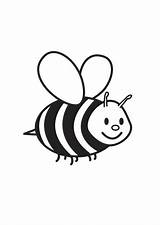 Bee Coloring Bumble Pages Kids Printable Color sketch template