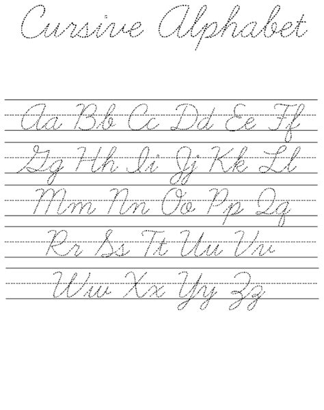 cursive alphabet