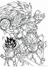 Coloring Gohan Dbm Vegetto Unusual sketch template