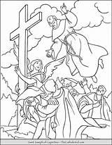 Coloring Joseph Cupertino St Saint Pages Thecatholickid sketch template