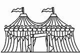 Kleurplaat Circus Circustent Tekening Tent Kleuterdigitaal Kp Kiezen sketch template