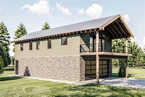 plan dj  bed modern rustic garage apartment  vaulted interior carriage house plans