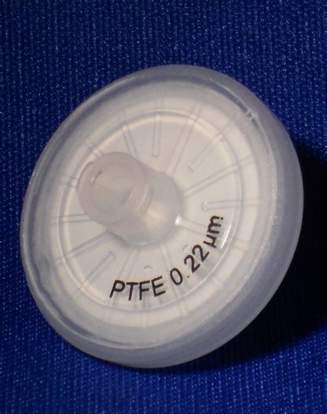 iwt es labexact ptfe syringe filter  um pore  mm diameter