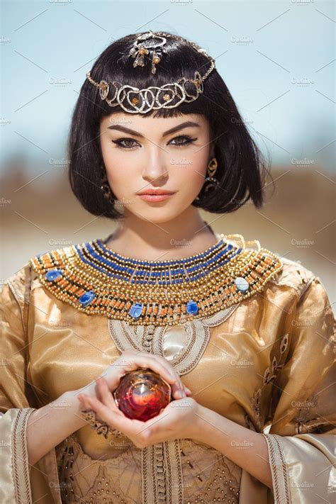 Beautiful Egyptian Woman Like Cleopatra Outdoor Egyptian Women