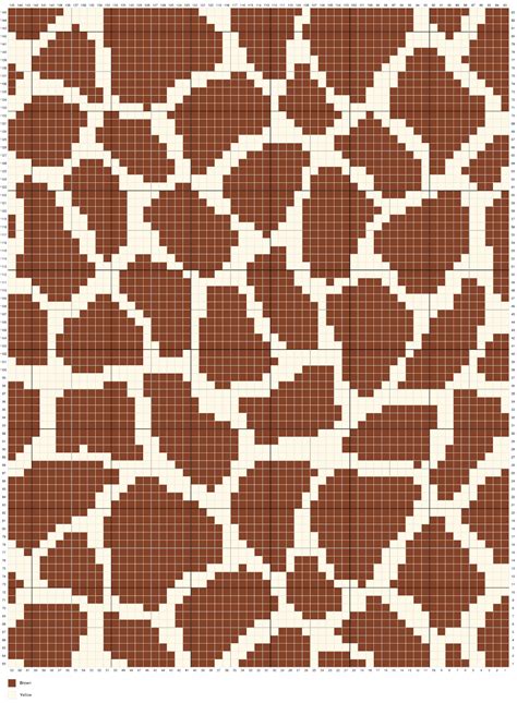 giraffe print cc blanket  graph tapestry crochet patterns