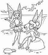 Coloring Pages Tinker Bell Tinkerbell Print Ariel Disney sketch template