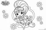 Shimmer Shine Coloring Pages Pet Printable Kids Color Print Getdrawings Bettercoloring sketch template