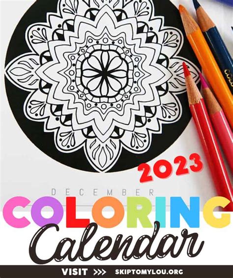 printable coloring calendar skip   lou