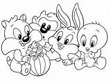 Tweety Coloring Pages Looney Tunes Baby Getcolorings Printable sketch template