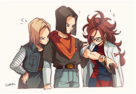 android 17 android 18 and android 21 dragon ball dragon ball fighterz and dragon ball z