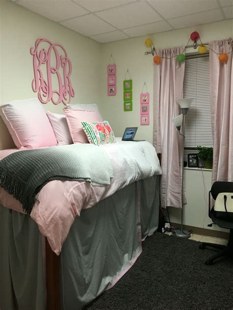 Fgcu Dorm Room Pink And Gray College In 2019 Pink