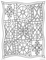 Coloring Pages Quilt Blanket Patchwork Kids Printable Adults Star sketch template