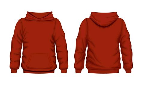red hoodie front   views quality cotton hooded sweatshirt
