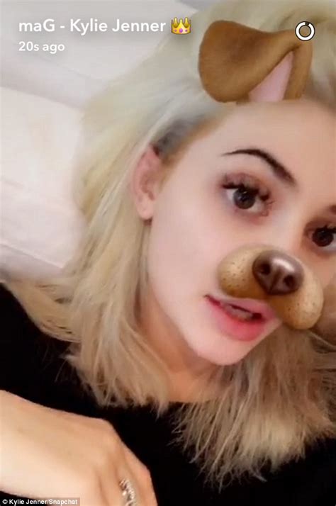 kylie jenner spends all day bleaching her brunette bob daily mail