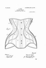 Corset Corsets 1905 Patent Patents sketch template
