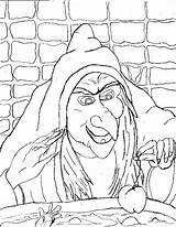 Coloring Pages Witch Face Getdrawings sketch template