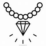 Colar Diamantes Collana Diamant Joya Halskette Diamante Jewel Ultracoloringpages Piedra Necklaces Diamanti sketch template