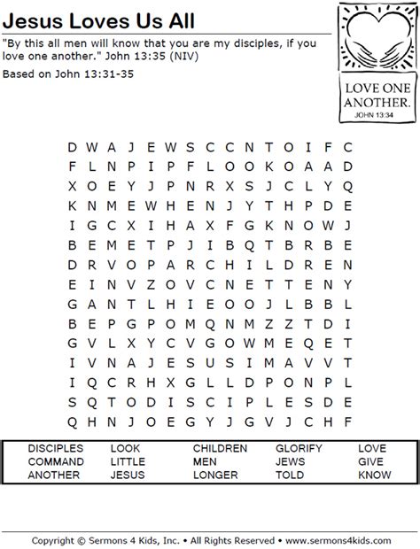 jesus loves   word search jesus loves  bible word searches hot