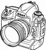 Nikon Camera Drawing Getdrawings sketch template