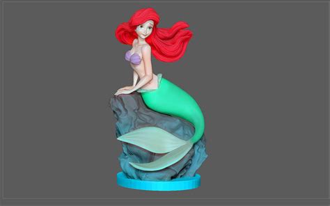 Ariel Princess Little Mermaid 3d Print Stl File Disney Etsy