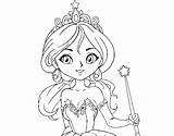 Magic Princess Coloring Coloringcrew sketch template