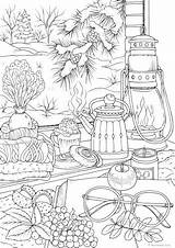 Cozy Scene Coloring Pages Window Adult Favoreads Printable Club Choose Board sketch template