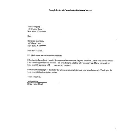 contract cancellation letter contract cancellation letter  written