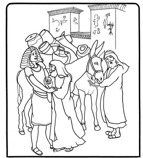 joseph  egypt coloring sheet coloring pages